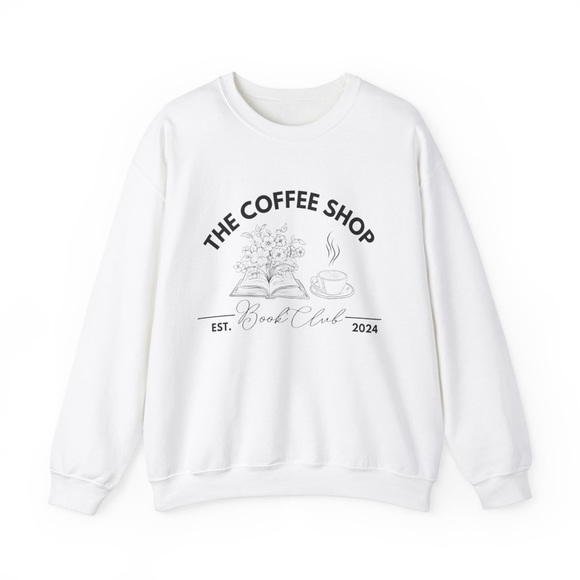 Coffee Shop Book Club Sweatshirt Coffee Book Lover Sweatshirt - Picture 6 of 9